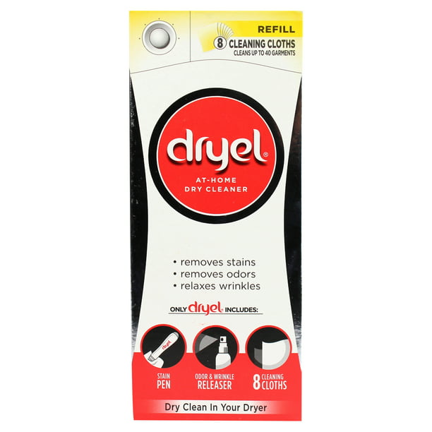 Dryel At-Home Dry Cleaner REFILL Kit (Pack of 8)