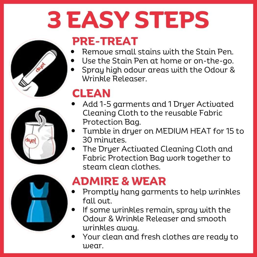 Dryel At-Home Dry Cleaner Starter Kit (Regular Pack) – Ella Home